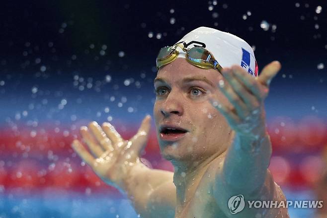 개인혼영 200ｍ 세계 기록을 수립한 레옹 마르샹 [로이터=연합뉴스]