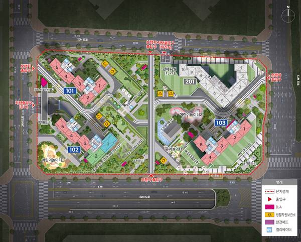 화성동탄2 C-14 블록 분양전환 공공임대주택 단지 배치도. /LH 경기남부지역본부 제공