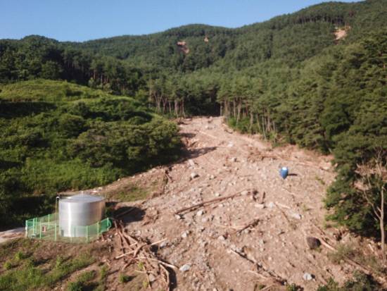 산청 큰들마당극마을 산사태 피해. 사진=극단 큰들