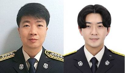 수원남부소방서 고색119안전센터 소속 장금석(왼쪽) 소방장과 이청수 소방사. (사진=소방청)