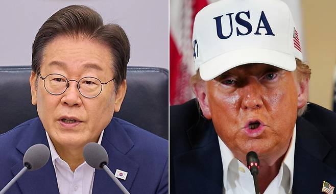 이재명 대통령과 도널드 트럼프 미국 대통령. 뉴시스