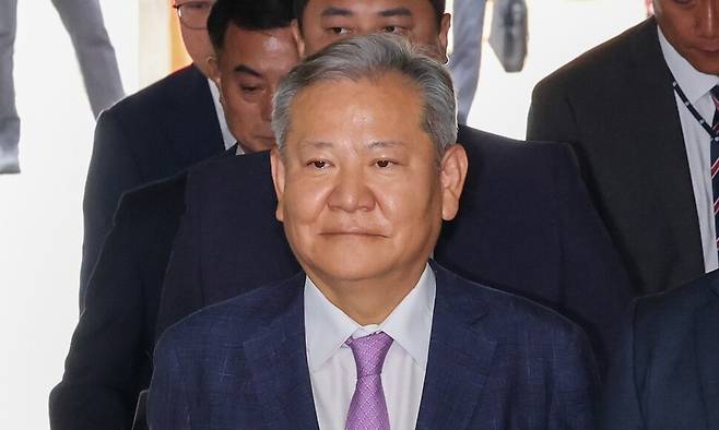 내란중요임무종사, 직권남용 권리행사방해 등의 혐의를 받는 이상민 전 행정안전부 장관이 31일 오후 서울 서초구 서울중앙지법에서 열린 구속 전 피의자 심문(영장실질심사)에 출석하고 있다. 김영원 기자 forever@hani.co.kr