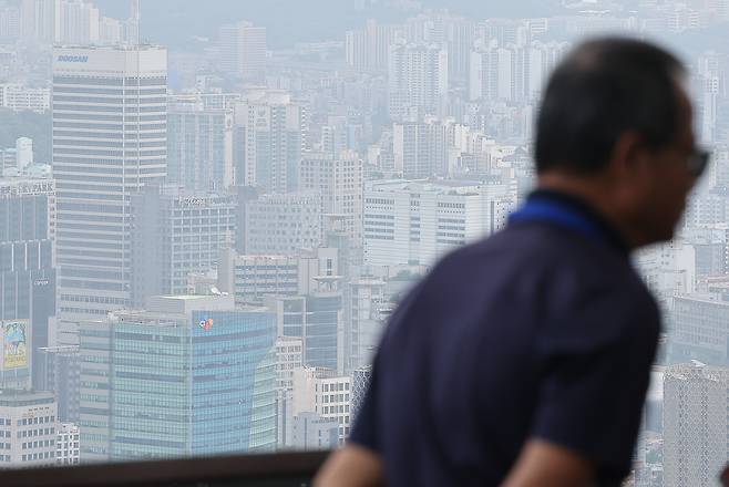 Offices are viewed from Mount Namsan on July 9, 2024. [NEWS1]