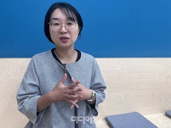 ▲24일 경향신문에서 만난 임아영 기자. 사진=정민경 기자.