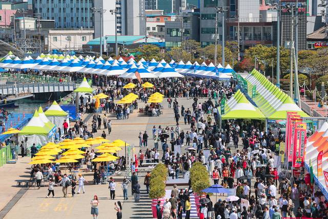 지난 5월 개최된 완도장보고수산물축제 현장. 완도군청 제공