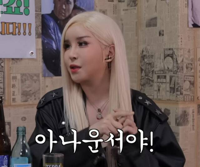 하리수가 강남역 나이트에서 만난 아나운서와 잠시 만났었다고 밝혔다. / 유튜브 '클레먹타임'