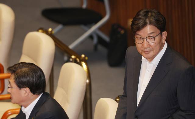 ▲국민의힘 권성동 의원이 10일 국회 본회의에 참석해 있다. ⓒ연합뉴스