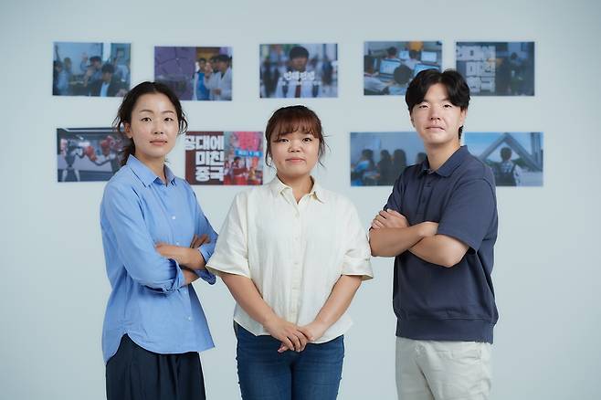KBS 다큐멘터리 '인재전쟁' 제작진 '인재전쟁'을 연출한 이이백(왼쪽부터)·신은주·정용재 PD [KBS 제공. 재판매 및 DB 금지]