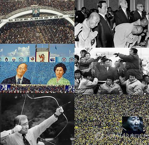 권력 기울면 측근들에게 외면당한 대통령 흑역사 (서울=연합뉴스) 중앙일보 사진기자 출신 최재영의 '대한민국 대통령의 빛과 그림자' 展에 걸린 역대 대통령들. 2012.8.29
    photo@yna.co.kr