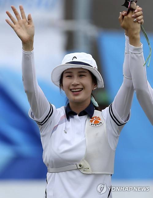 2015년 광주 U대회에서 우승했던 기보배 [연합뉴스 자료사진]