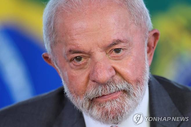 30일(현지시간) 국내 행사에 참석한 브라질 룰라 대통령 [브라질리아 로이터=연합뉴스. 재판매 및 DB 금지]