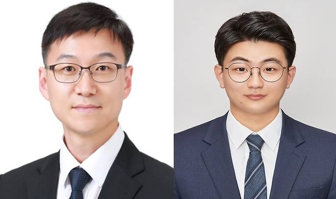 연구진 모습 왼쪽부터 UNIST 권영국 교수, 공태훈 연구원(제1저자). [울산과학기술원 제공. 재판매 및 DB 금지]