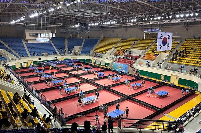 제41회 대통령기 전국탁구대회가 개막한 국군체육부대 선승관 [대한탁구협회 제공. 재판매 및 DB 금지]