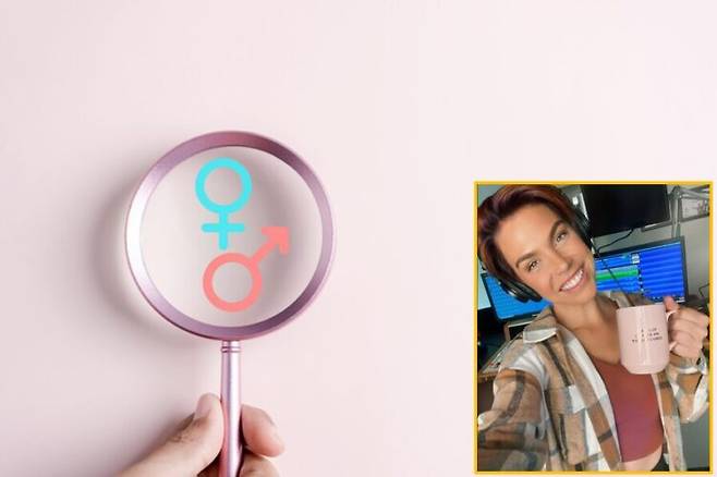 간성으로 태어난 재키 블랭컨십은 SNS를 통해 자신의 경험을 솔직하게 공유하고 있다. [배경사진=게티이미지뱅크/오른쪽 하단 사진=SNS]