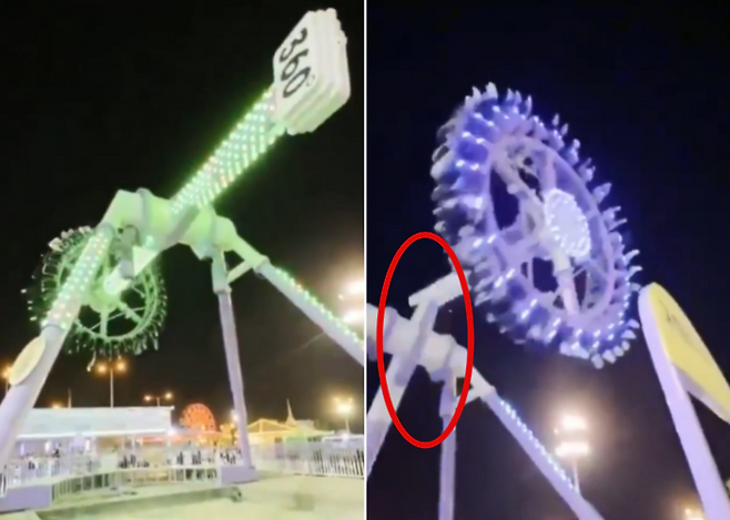 지난 7월 30일 사우디아라비아에서 발생한 놀이기구 붕괴 사고. 사진=엑스 캡처