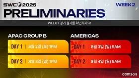 ‘SWC2025’ 아시아퍼시픽 지역 B조 한국·미주 지역 예선.