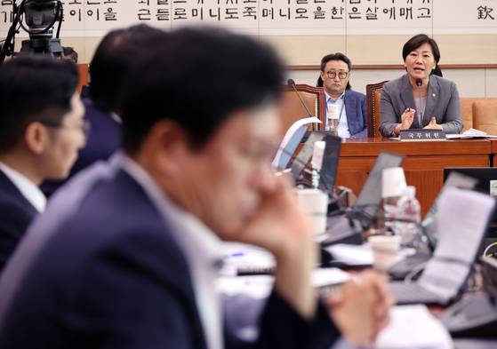 1일 서울 여의도 국회에서 열린 법제사법위원회 전체회의에서 송미령 농림축산식품부 장관이 의원 질의에 답하고 있다. 연합뉴스