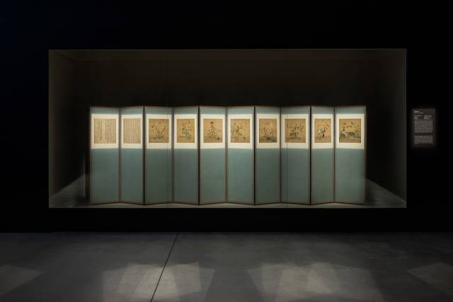 '화조미감' 1부, ‘고고孤高, 화조로 그려진 이상’ 특별 공간 모습. ⓒ간송미술문화재단