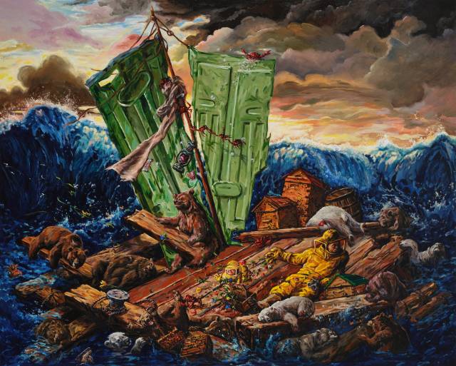 배윤환, 그린 베어 Green Bear, 2024. 경남도립미술관 제공