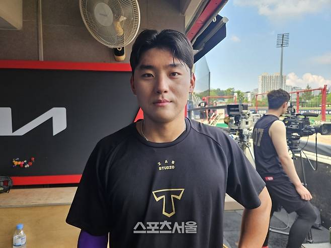 KIA 김도영이 2일 광주-기아 챔피언스 필드에서 열린 2025 KBO리그 한화전에 앞서 훈련을 마친 후 포즈를 취했다. 광주 | 김동영 기자 raining99@sportsseoul.com