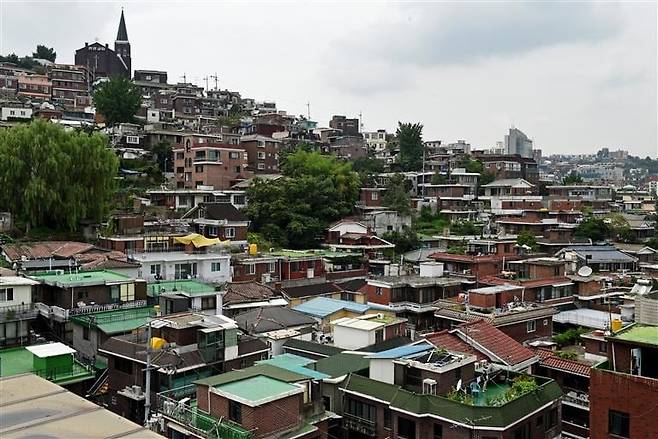 2023년에 촬영한 서울 용산구 한남3구역 일대 모습. 한경DB