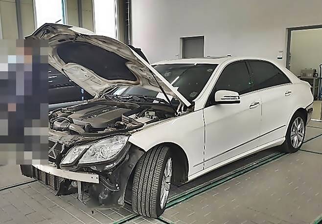 사고차량 수리 장면 [사진촬영=최기성 매경 디저털뉴스룸 기자]