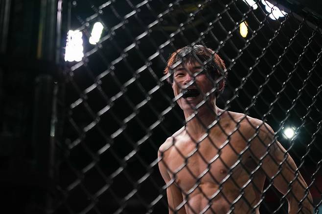 승리 후 기뻐하는 다이라 다쓰로 [UFC 제공. 재판매 및 DB 금지]