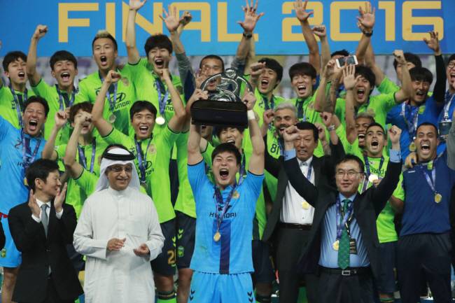 ◇ Jeonbuk athletes at the time of the 2016 ACL. Yonhap News
