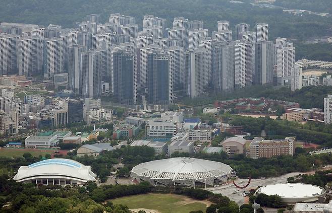 서울 강동구 둔촌동 '올림픽파크포레온' 전경 사진=연합뉴스