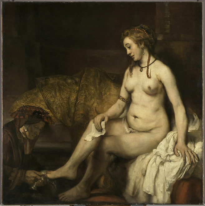 Rembrandt, Harmensz. van Rijn [Bethsabée au bain tenant la lettre du roi David], 1654 ©Musée du Louvre