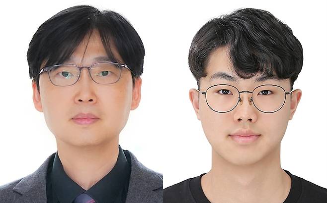 이상한(왼쪽) GIST 신소재공학과 교수와 김예준 석박사통합과정.[GIST 제공]