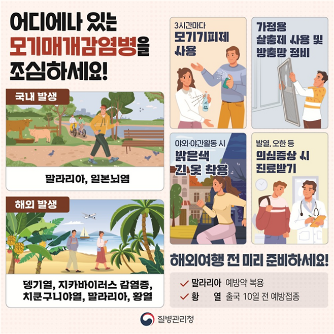 ▲ 모기 매개 감염병 예방수칙. /제공=질병관리청