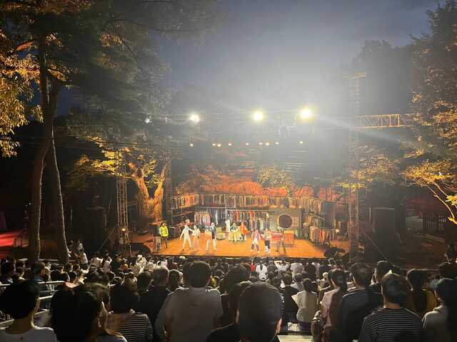 ▲ 지난달 경남 거창군 수승대 일원에서 열린 '제35회 거창국제연극제'에 참가한 충북도립극단 공연 사진. /충북도립극단 제공