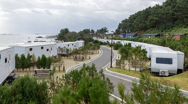 울산 대왕암공원 내 위치한 대왕암오토캠핑장 전경. 울산매일 포토뱅크