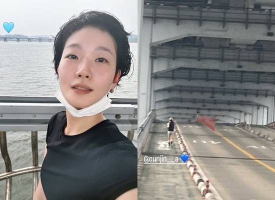 김고은이 안은진(오른쪽)과 폭염 속 한강 러닝으로 땀을 뺐다. [사진=김고은 SNS]