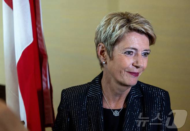 카린 켈러주터 스위스 대통령. 2025.05.09 ⓒ 로이터=뉴스1 ⓒ News1 김지완 기자