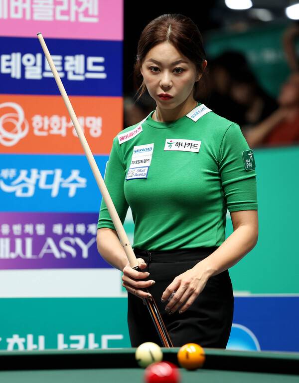 4일 경기도 고양시 고양 킨텍스 PBA 스타디움에서 열린 프로당구 2025-26시즌 3차투어 '올바른 생활카드 NH농협카드 PBA-LPBA 채리티 챔피언십' LPBA에 출전한 김가영. /사진=LPBA