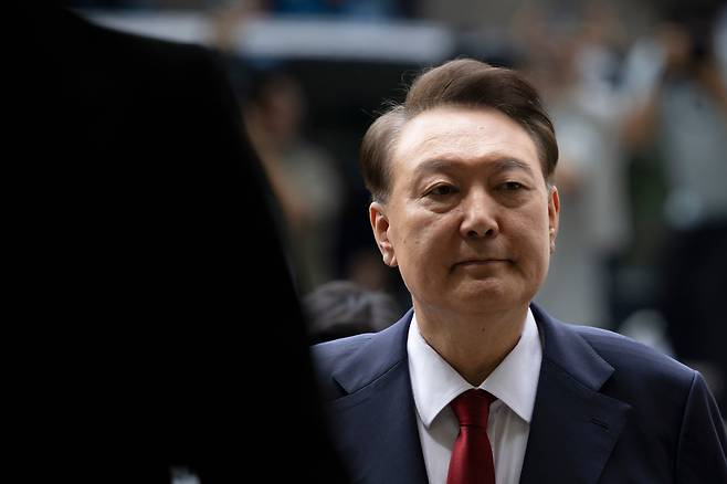 영장실질심사에 출석하는 윤석열 전 대통령./뉴스1