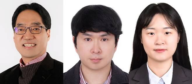 왼쪽부터 기영훈 DGIST 교수, 송홍선 박사과정생, 배유빈 석박사통합과정생