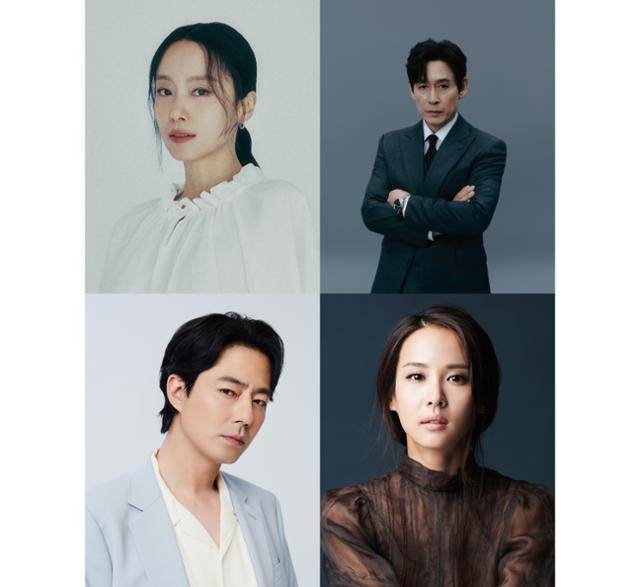 영화 '가능한 사랑'에 출연하는 배우 전도연(왼쪽 위부터 시계방향) 설경구 조여정 조인성. 매니지먼트숲, 넷플릭스, 베이스캠프 컴퍼니, 높은엔터테인먼트 제공