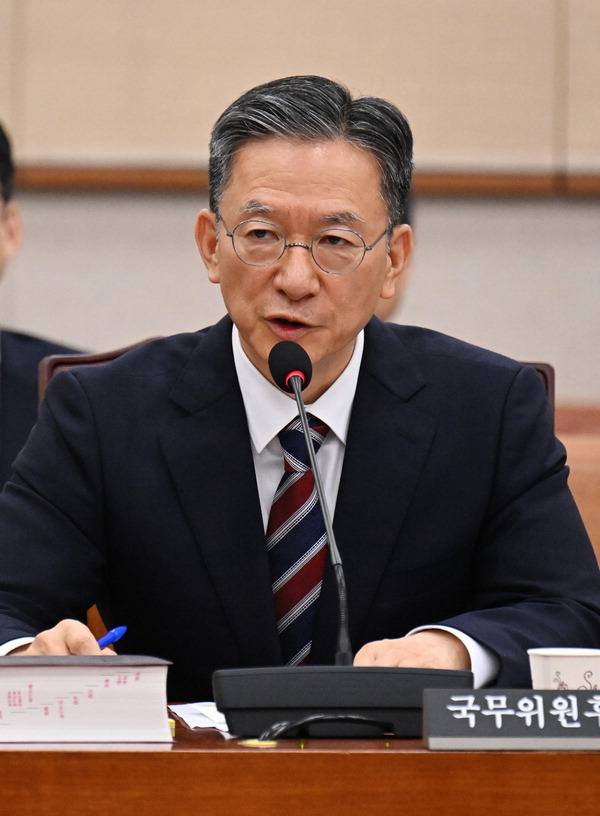 지난달 16일 국회 법제사법위원회 인사청문회에서 정성호 법무부 장관(당시 후보자)이 의원질의에 답변하는 모습. 김정록 기자