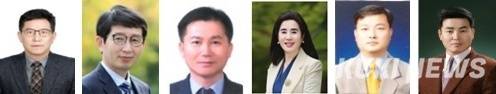 왼쪽부터 차덕환 천안교육장, 오명택 공주교육장, 김지용 서산교육장, 정은영 당진교육장, 오황균 서천교육장, 지재규 태안교육장