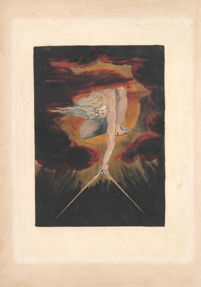 ‘유럽, 하나의 예언’의 표제지 ‘옛적부터 계신 이’(플레이트 1), 1794, 37.5×26.7cm. © Yale Center for British Art, Paul Mellon Collection