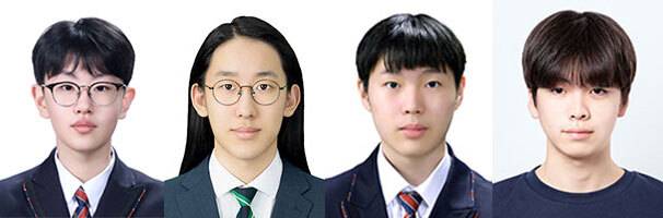 변재우(왼쪽부터), 우민규, 이유찬, 정민찬