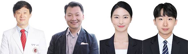 김현구 고려대 구로병원 심장혈관흉부외과 교수(왼쪽부터), 최학수 미국 하버드의대 교수, 고려대 구로병원 전은비, 김경수 연구원.(고려대구로병원 제공)