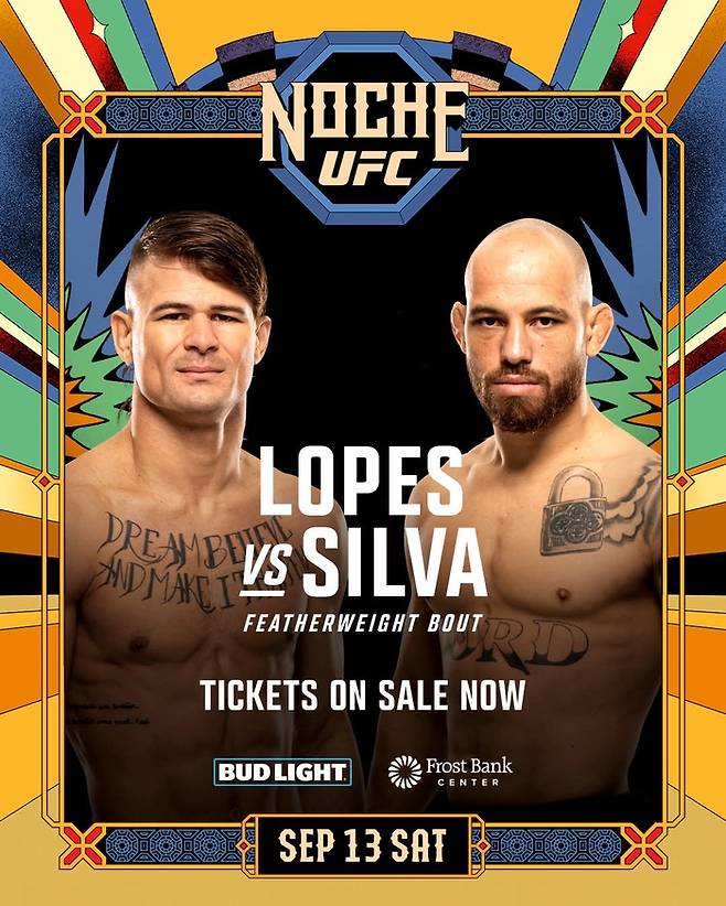 노체 UFC 로페스 vs 실바 포스터. 사진 | UFC