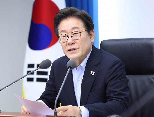 이재명 대통령이 31일 서울 용산 대통령실 청사에서 열린 6차 수석·보좌관 회의에서 발언하고 있다./2025.7.31. 대통령실사진기자단 한국경제 김범준 기자
