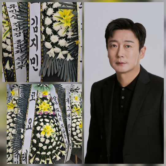 이수근이 부친상을 당한 가운데, 연예계 동료들의 조문과 근조화환이 조용한 울림을 전하고 있다.사진=희극인실