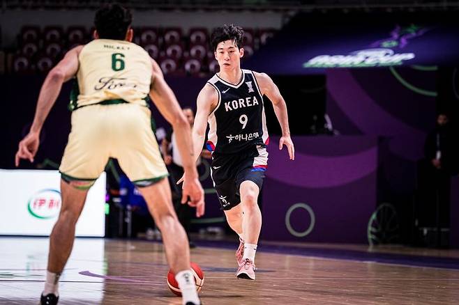 [서울=뉴시스] 남자 농구 국가대표팀의 이정현. (사진=FIBA 제공) *재판매 및 DB 금지