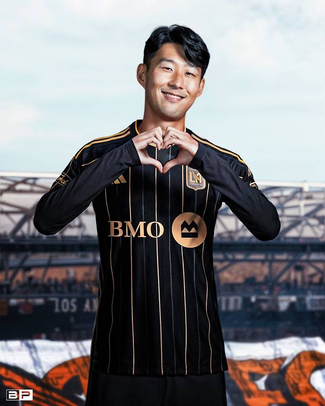 손흥민의 로스앤젤레스(LA)FC 유니폼 합성 사진. /사진=BP SNS 캡처
